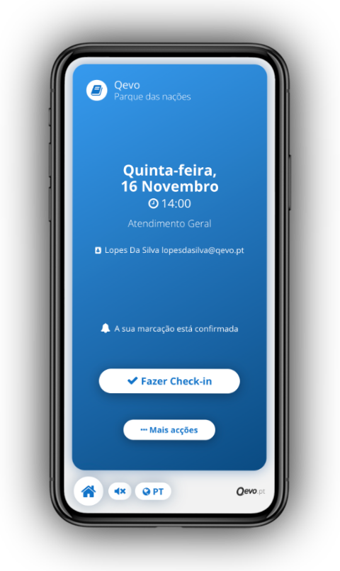 qore marcações checkin